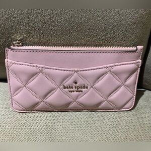 Kate Spade Light Pink Quilted Wallet, 6.5 x 3.5